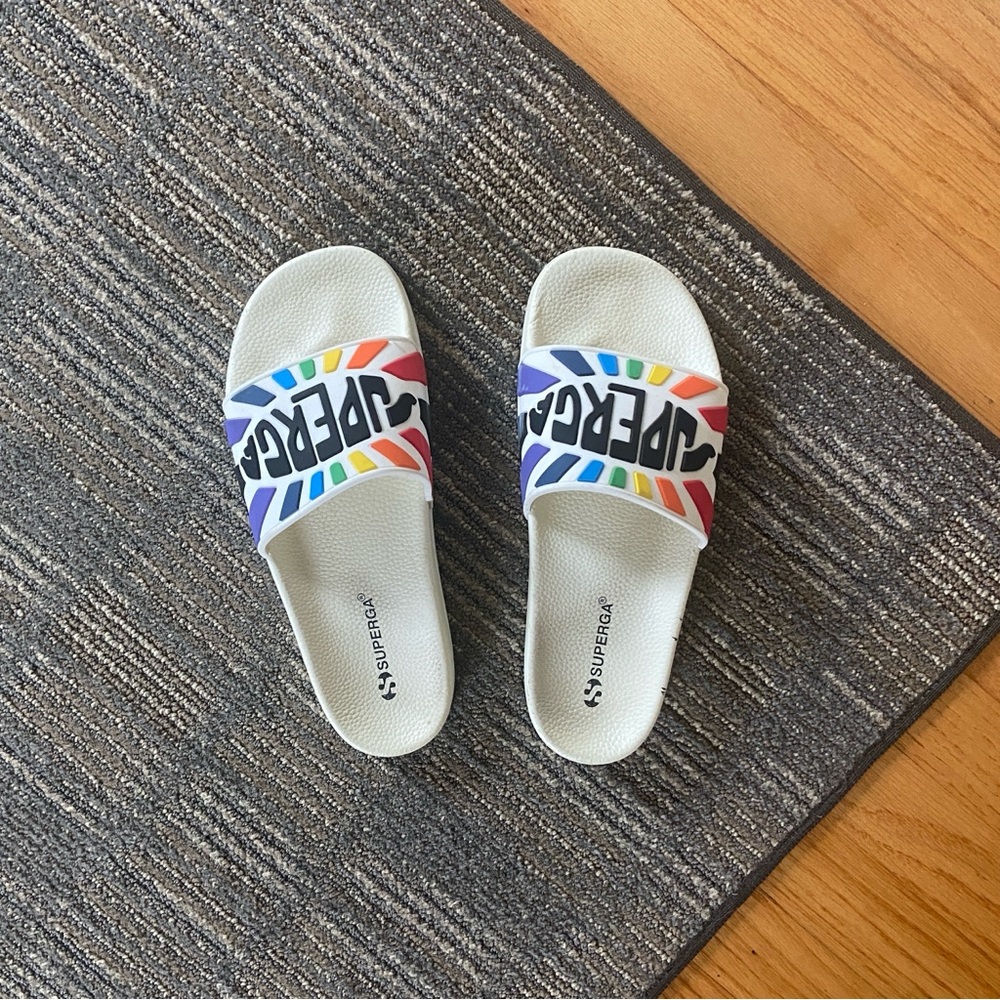 Superga rubber slides